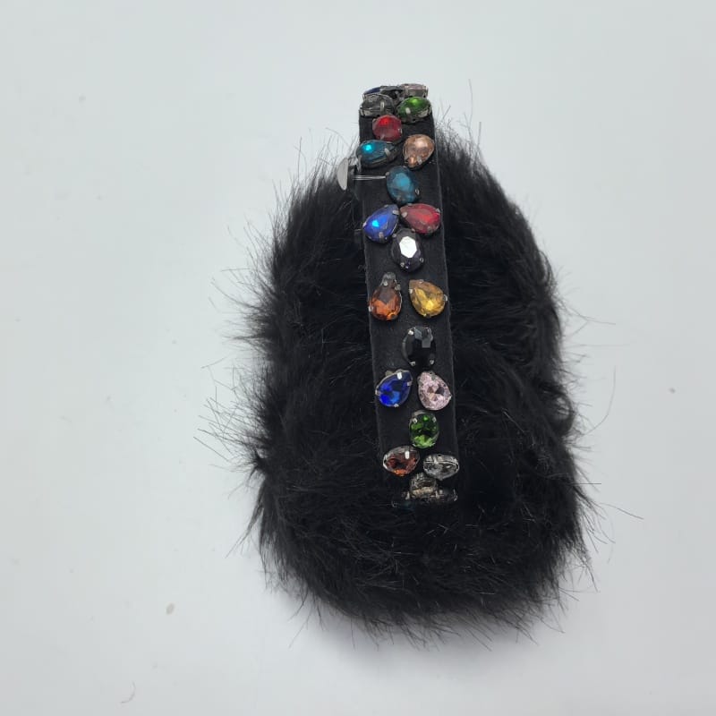 ピンク×レッドのプラッシュ素材うさぎ耳あてヘッドバンド、花柄インナー付き子供用防寒